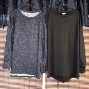 2 LuLaroe Erins, Black, Navy. Size XL